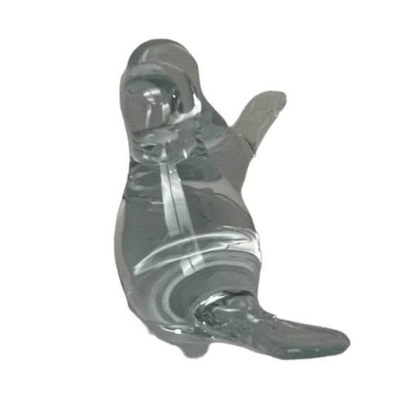 Vtg Mouth Blown Art Glass Kissing Love Birds On Frosted Branch Figurine 5 1/2" - Picture 5 of 6